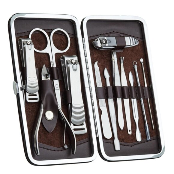Women Men Manicure Pedicure Set Finger Toe Nail Clippers Scissors Grooming Kit - Picture 3 of 3